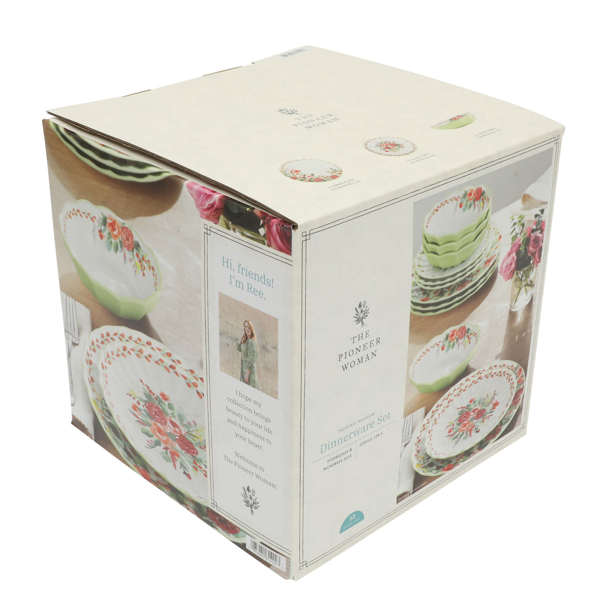 The Pioneer Woman Painted Meadow 12-Piece Ceramic Dinnerware Set
