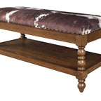 The Pioneer Woman Harper Bench, Faux Cowhide Fabric