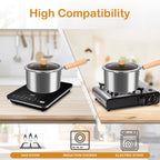Soulgenix Deep Fryer Pot, 3QT Stainless Steel Fryer Pot with Basket, Multifunction Oil Strainer Pot with Wooden Handle
