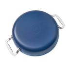 The Pioneer Woman Harlow 12" Ceramic Non-Stick Everyday Pan with Lid, Denim Blue