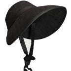 Skeleteen Vintage Old Fashioned Bonnet - Black Colonial Pioneer Prairie Felt Sun Hat Bonnets for Women and Children