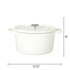 The Pioneer Woman 5-Quart Enameled Cast Iron Dutch Oven with Lid, Linen