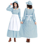 Cottage Bloom Colonial Dress Women's Prairie Pioneer Dress Floral Pilgrim Dress Civil War Dress