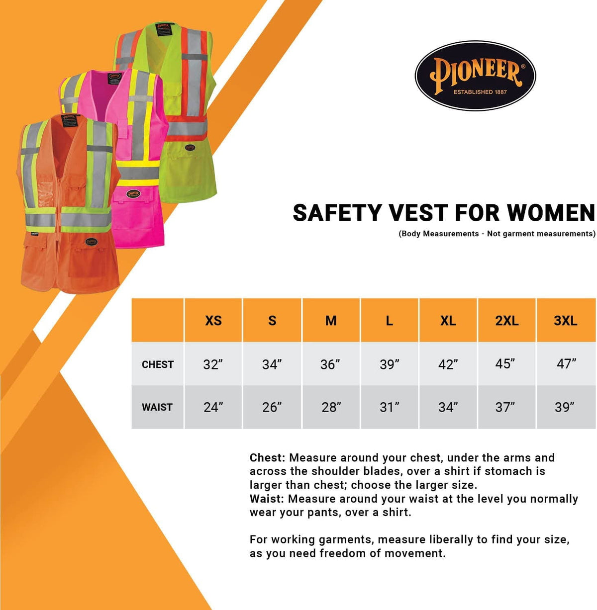 Pioneer Women's Custom Fit Hi-Vis Mesh Back Safety Vest  - Color:  Pink  - Size: XL