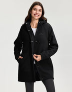 Pioneer Camp Women's Long Fleece Jacket Thermal Sherpa Lined Full Zip Up Hoodies with Pockets Causual Warm Winter Coat