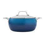 The Pioneer Woman Harlow 7.5 Qt Ceramic Non-Stick Stock Pot with Lid, Denim Blue