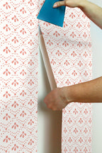 The Pioneer Woman Coral Tonal Scallop Peel And Stick Vinyl Wallpaper, 215-in by 20.5-in, 30.75 sq. ft.