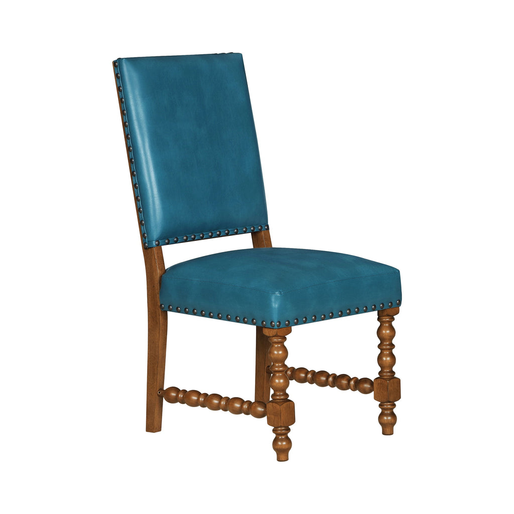 The Pioneer Woman Harper Faux Leather Dining Chairs, Turquoise, Set of 2