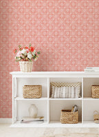 The Pioneer Woman Green Floral Geo Peel And Stick Vinyl Wallpaper, 215-in by 20.5-in, 30.75 sq. ft.