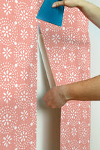 The Pioneer Woman Green Floral Geo Peel And Stick Vinyl Wallpaper, 215-in by 20.5-in, 30.75 sq. ft.