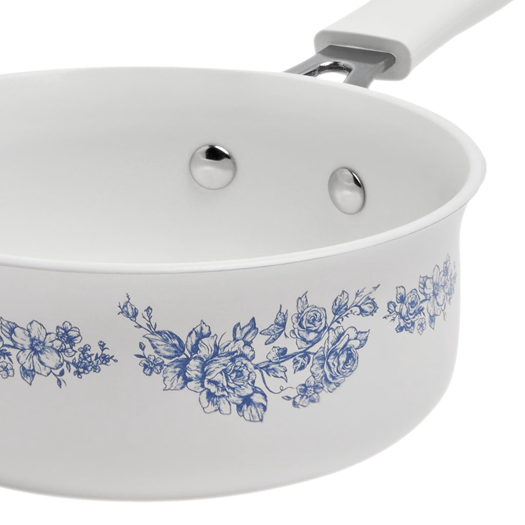 The Pioneer Woman 12-Piece Classic Ceramic Cookware Set, Agatha Blue