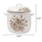 The Pioneer Woman Agatha 12 Qt Enamel on Steel Stock Pot with Lid, Brown