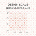 The Pioneer Woman Coral Tonal Scallop Peel And Stick Vinyl Wallpaper, 215-in by 20.5-in, 30.75 sq. ft.