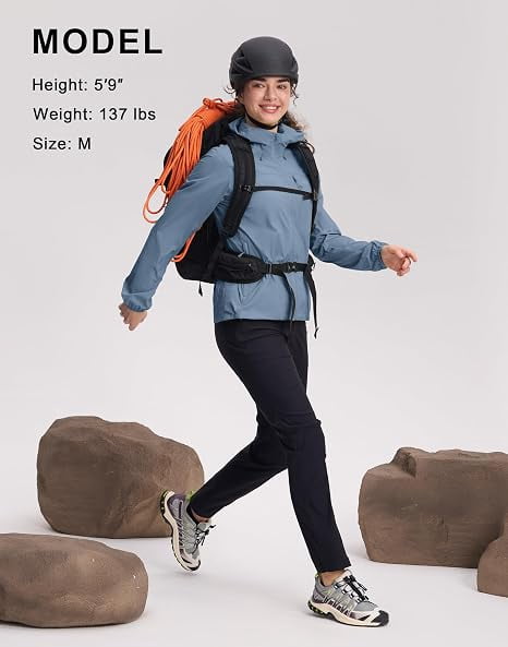 Pioneer Camp Women‘s UPF 50+ Windbreaker Jacket, Lightweight Packable Sun Protection Hoodie