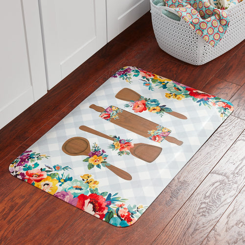 (3 pack) The Pioneer Woman Sweet Romance Kitchen Comfort Rug, Multicolor, 20"W x 30"L