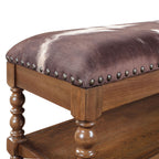 The Pioneer Woman Harper Bench, Faux Cowhide Fabric
