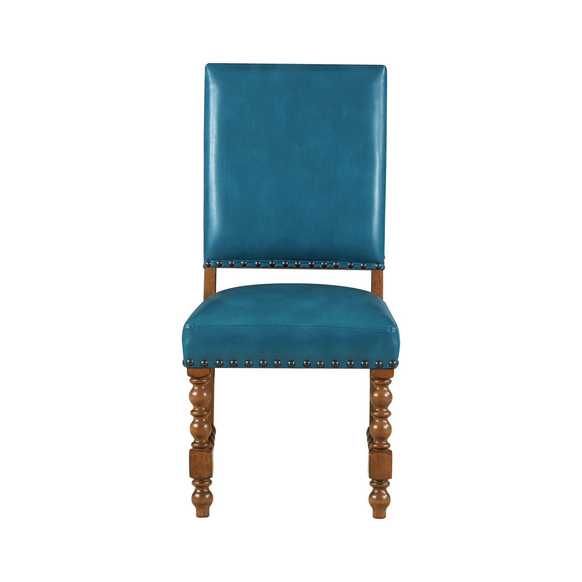 The Pioneer Woman Harper Faux Leather Dining Chairs, Turquoise, Set of 2