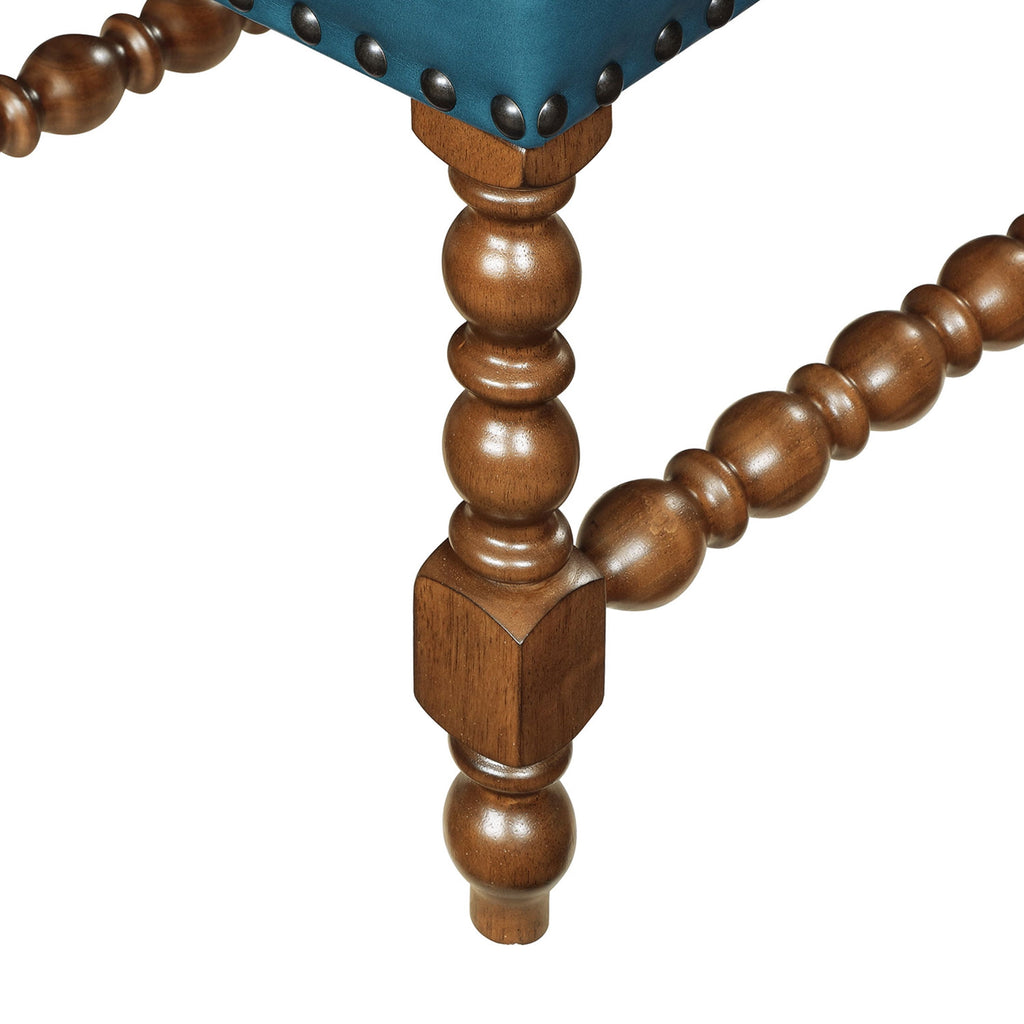 The Pioneer Woman Harper Faux Leather Dining Chairs, Turquoise, Set of 2