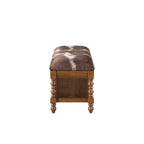 The Pioneer Woman Harper Bench, Faux Cowhide Fabric