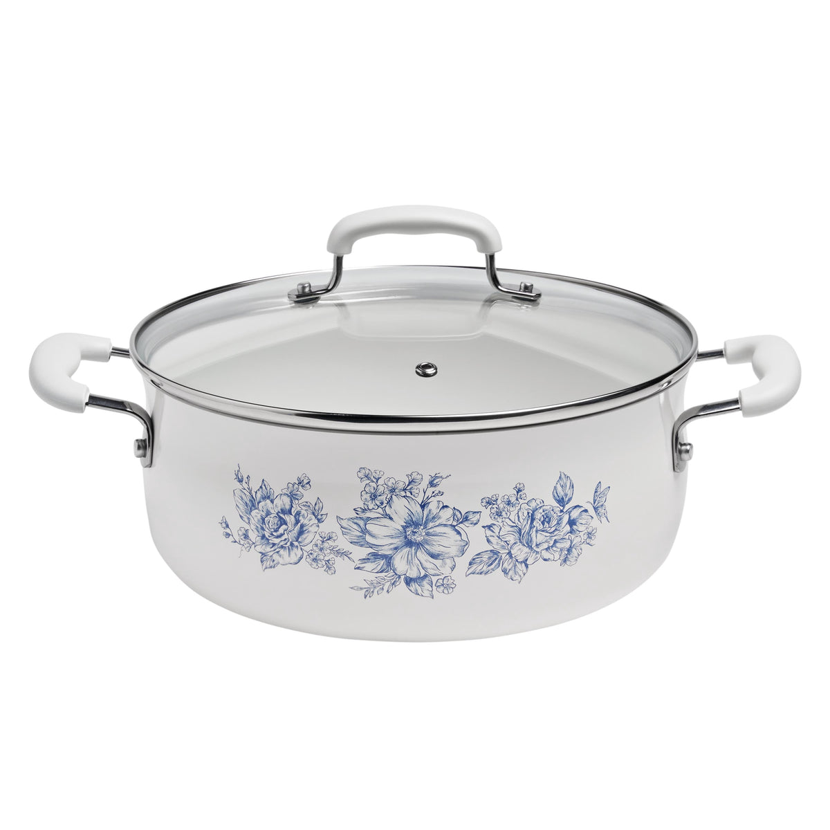 The Pioneer Woman 12-Piece Classic Ceramic Cookware Set, Agatha Blue