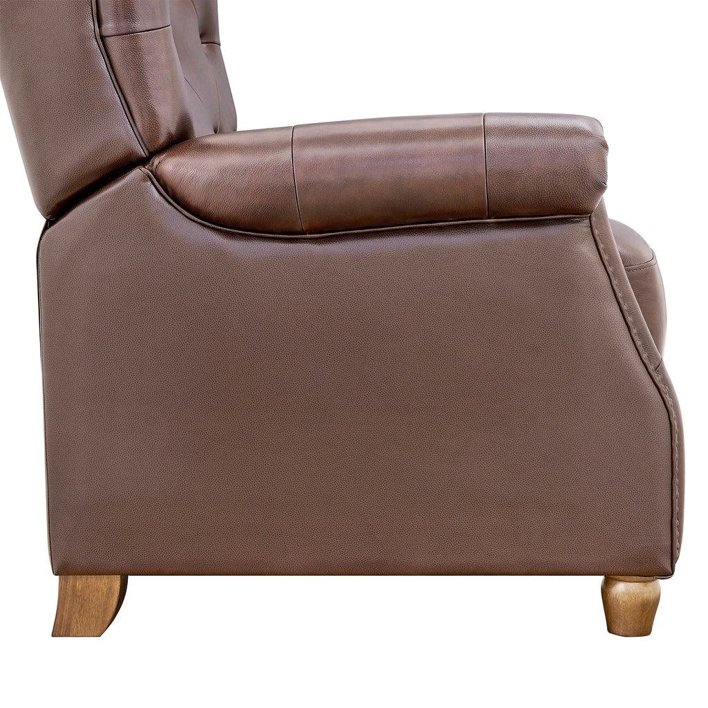 Pioneer Woman Harper Leather Recliner with Whiskey Upholstery