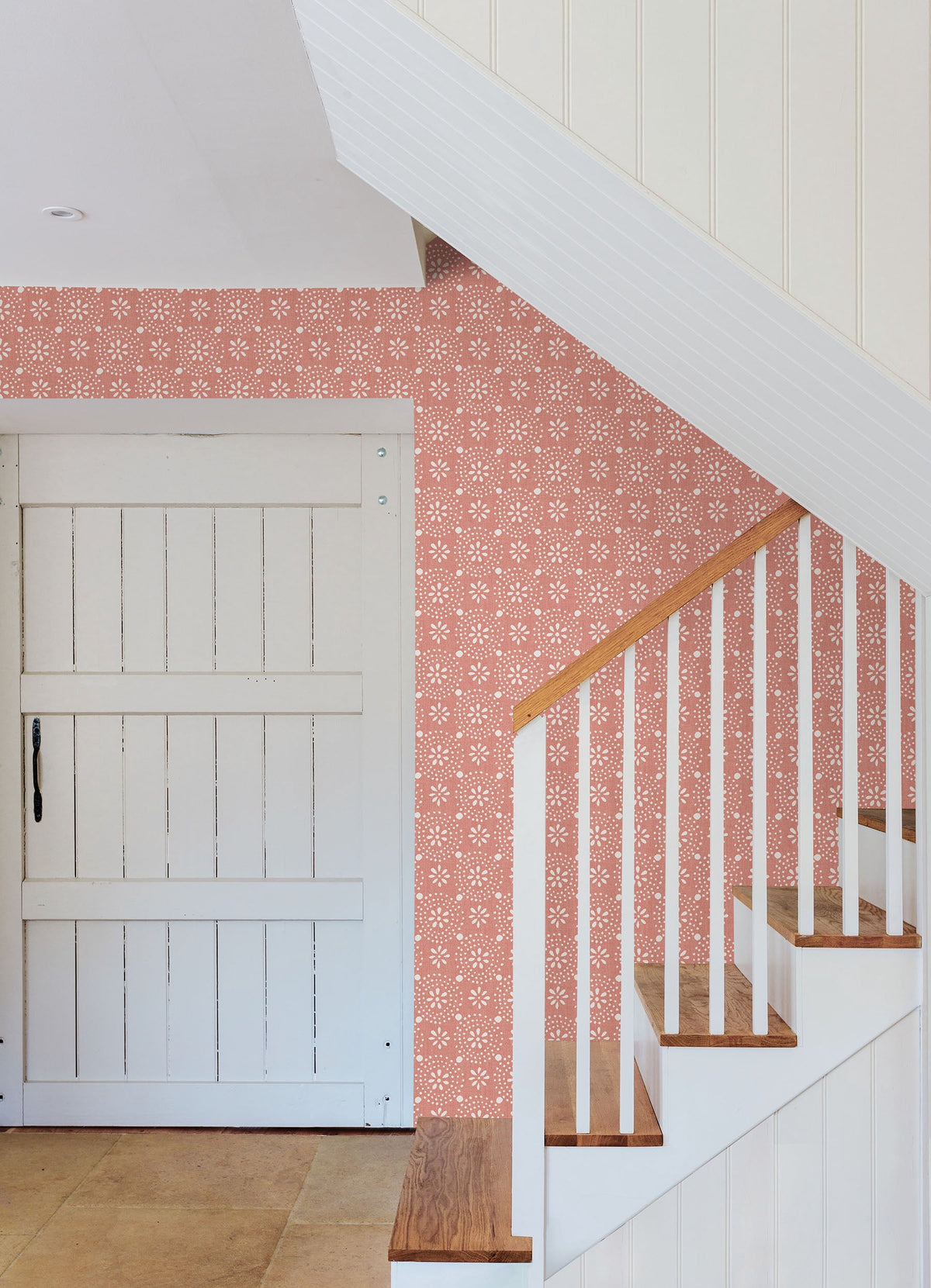 The Pioneer Woman Green Floral Geo Peel And Stick Vinyl Wallpaper, 215-in by 20.5-in, 30.75 sq. ft.