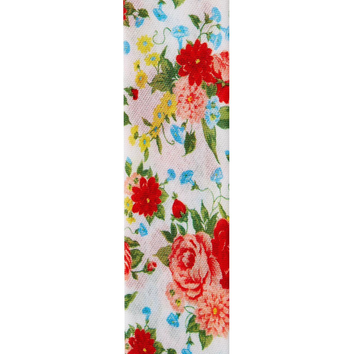 Cottage Bloom Sweet Rose Double Fold Cotton Quilt Binding Ribbon, 7/8" x 25 Yards
