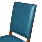 The Pioneer Woman Harper Faux Leather Dining Chairs, Turquoise, Set of 2