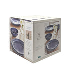 The Pioneer Woman Colette 12-Piece Stoneware Dinnerware Set, Blue