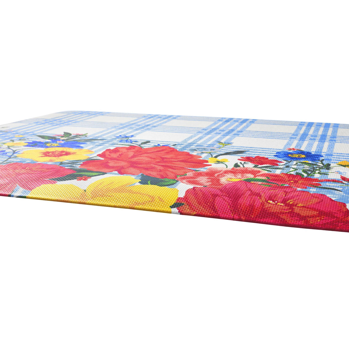 (3 pack) The Pioneer Woman Bouquet Plaid Kitchen Comfort Floor Mat, Multicolor, 20"W x 30"L