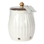The Pioneer Woman Colette Stoneware Onion Keeper, White