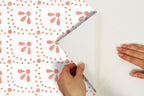 The Pioneer Woman Coral Tonal Scallop Peel And Stick Vinyl Wallpaper, 215-in by 20.5-in, 30.75 sq. ft.