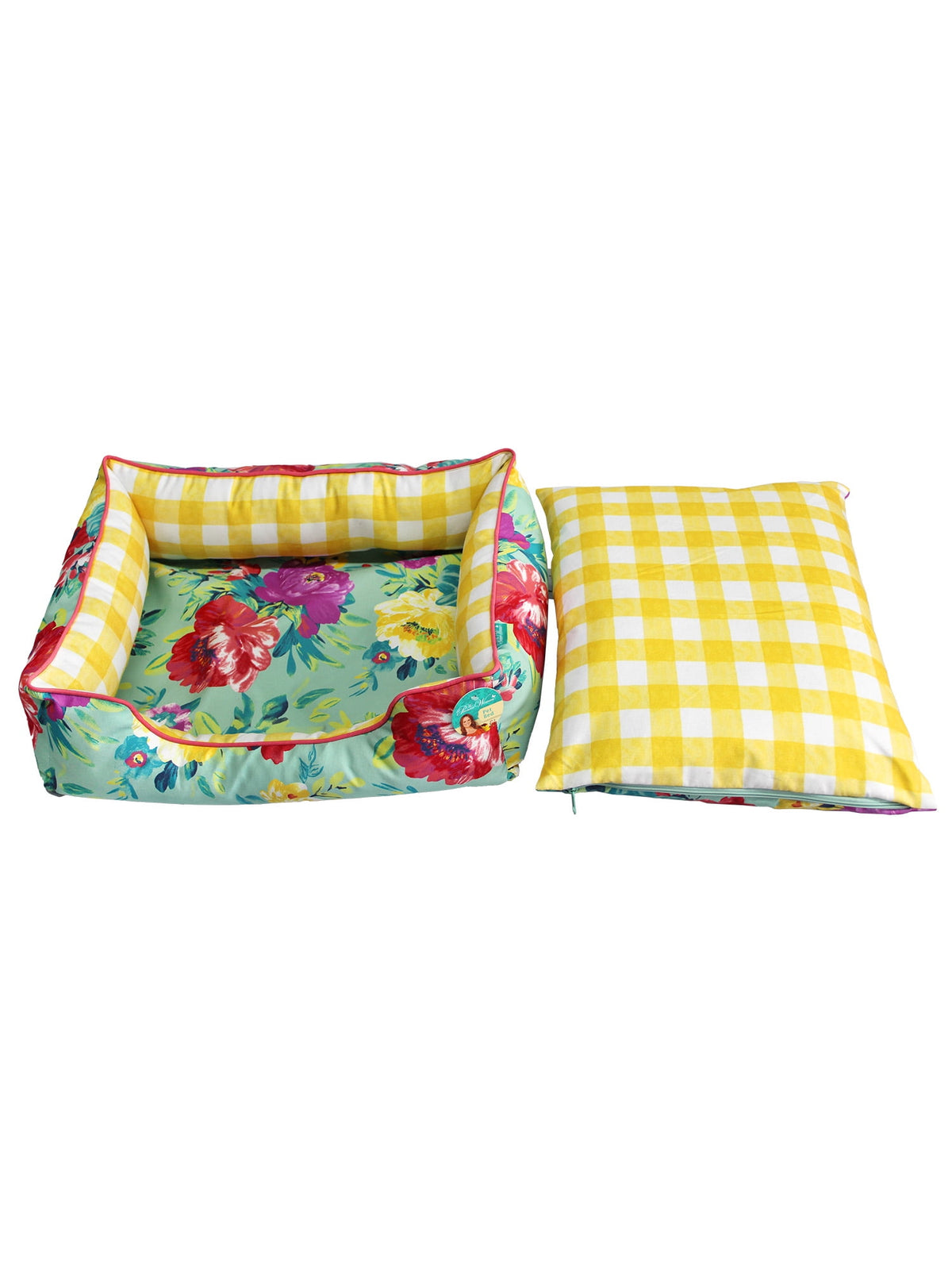 The Pioneer Woman Sweet Rose Medium Pet Bed, 25" x 21"