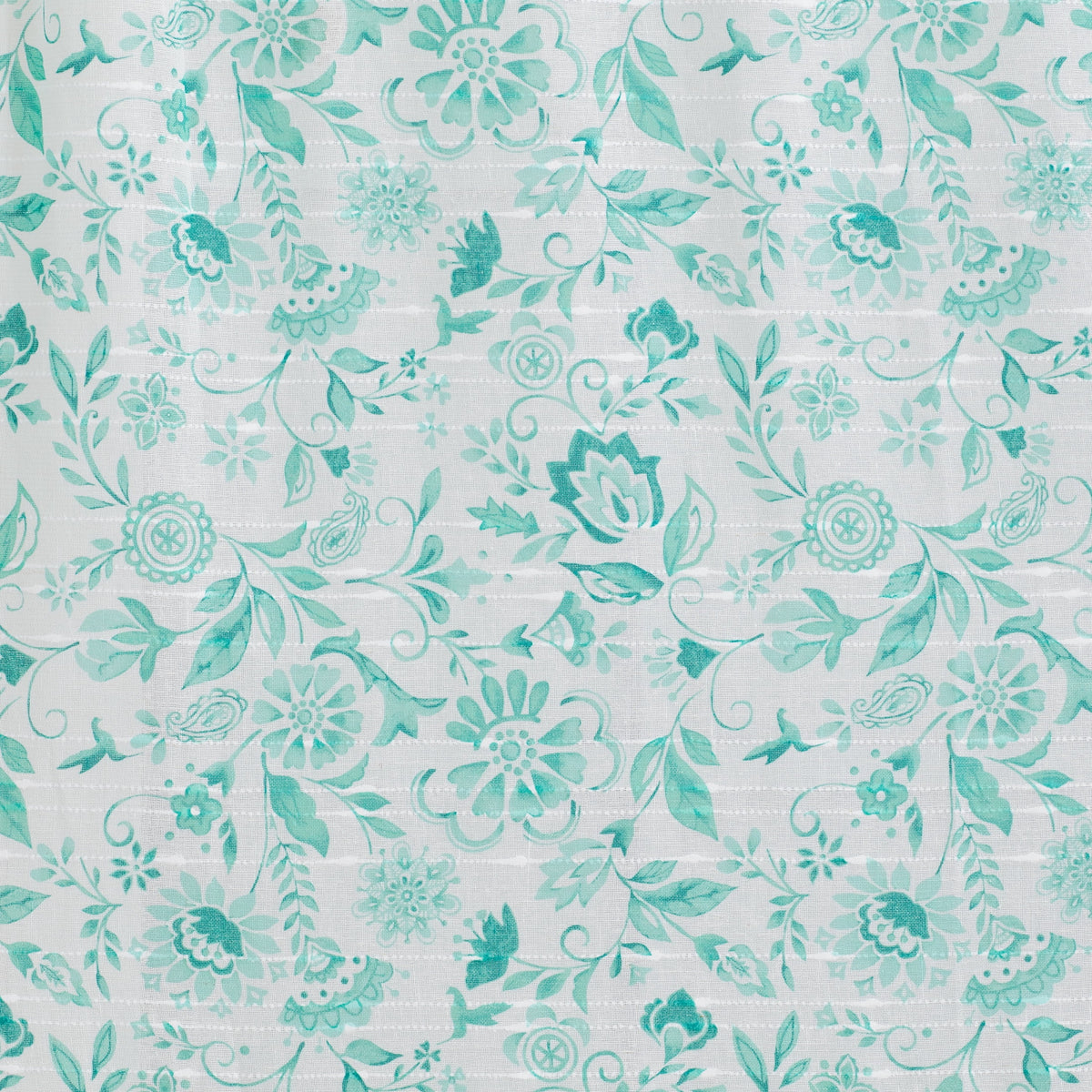 The Pioneer Woman Maize Sheer Curtain Panel, Teal, 1 Panel, 50"W x 84"L