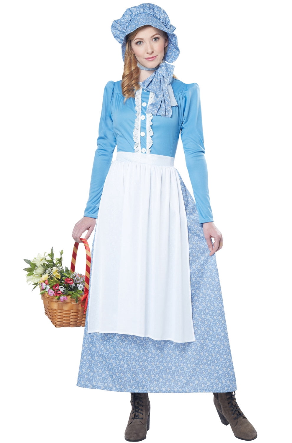 Cottage Bloom Adult Costume: Large Female - Prairie Style Historical Dress