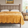 Cottage Bloom Eloise Floral Velvet Quilt, Full/Queen, Blue Dust Bedding