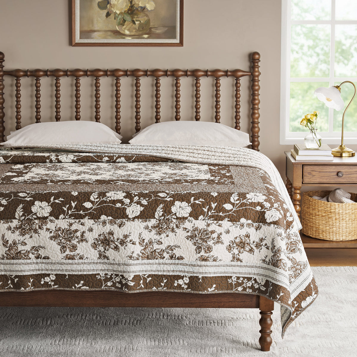 The Pioneer Woman Avery Cotton Patchwork Quilt, Full/Queen, Blue Dust Bedding
