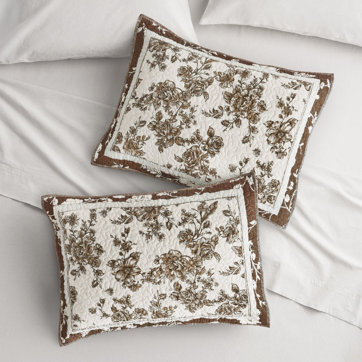 Cottage Bloom Agatha Floral Gauze Pillow Sham, Standard, Blue Dust, 2 Pack