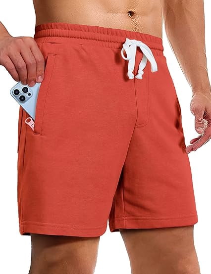 Cottage Bloom Sweat Shorts for Men 5 Inch Inseam Shorts Athletic Gym Workout Casual Cotton Shorts for Running Pajama ...