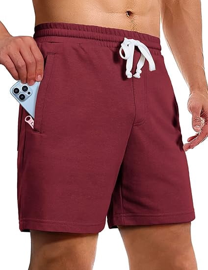 Cottage Bloom Sweat Shorts for Men 5 Inch Inseam Shorts Athletic Gym Workout Casual Cotton Shorts for Running Pajama ...
