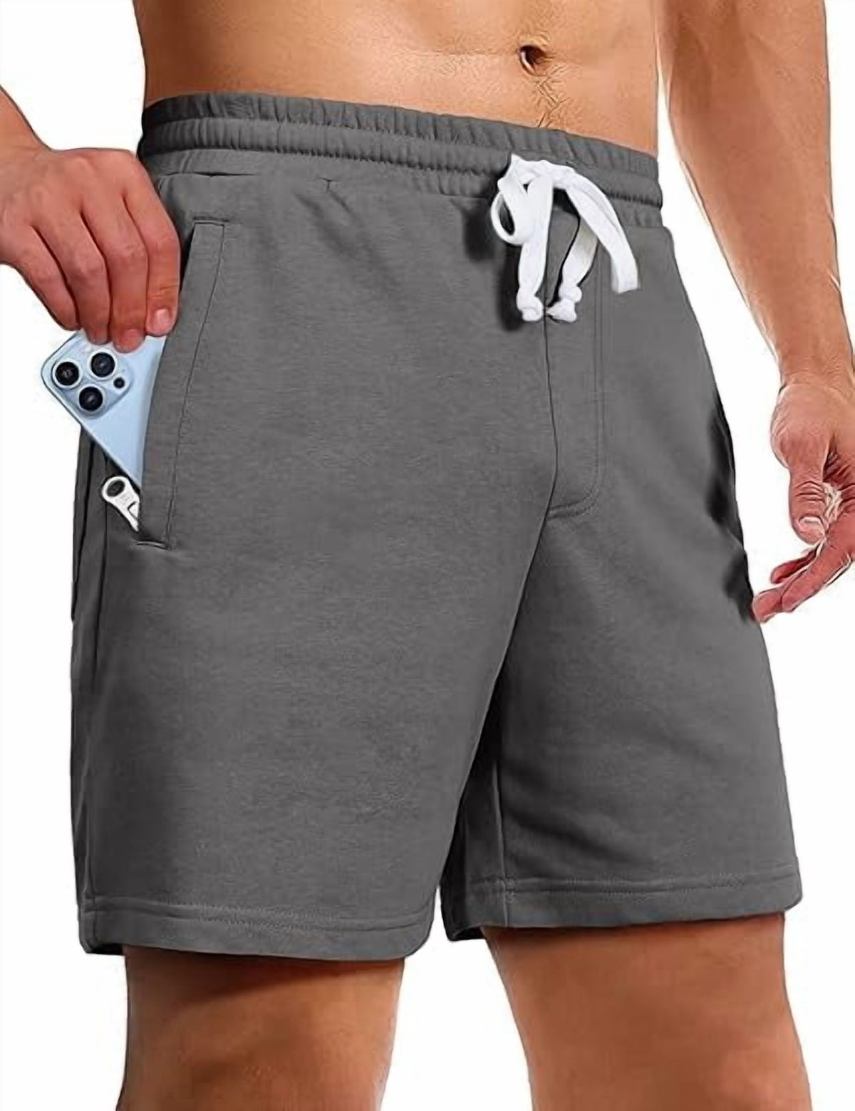 Cottage Bloom Sweat Shorts for Men 5 Inch Inseam Shorts Athletic Gym Workout Casual Cotton Shorts for Running Pajama ...