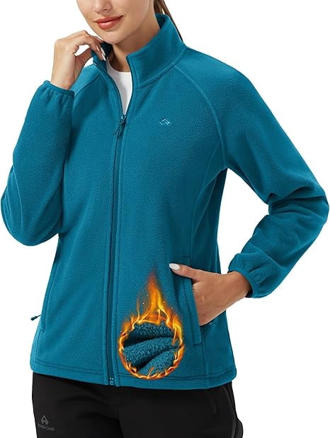 Cottage Bloom Athleisure Fleece Long Sleeve Jacket, Women's