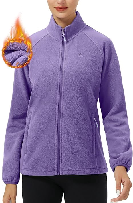 Cottage Bloom Athleisure Fleece Long Sleeve Jacket, Women's