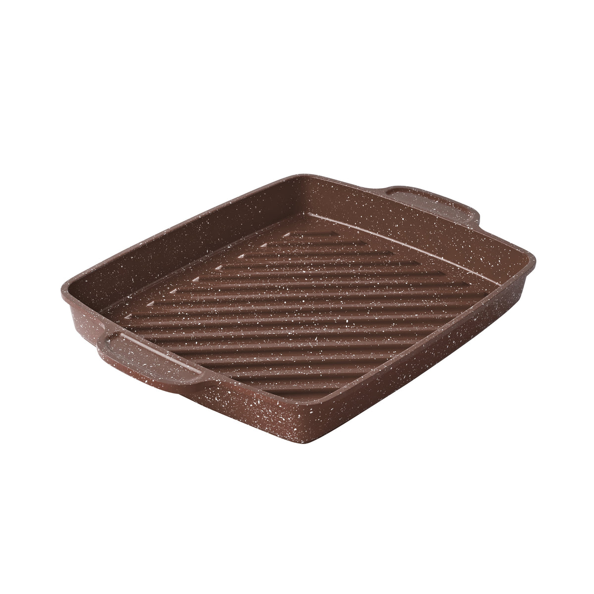 The Pioneer Woman Prairie Signature 10x12 inch Cast Aluminum Nonstick Cowboy Steak Pan with Speckled Design