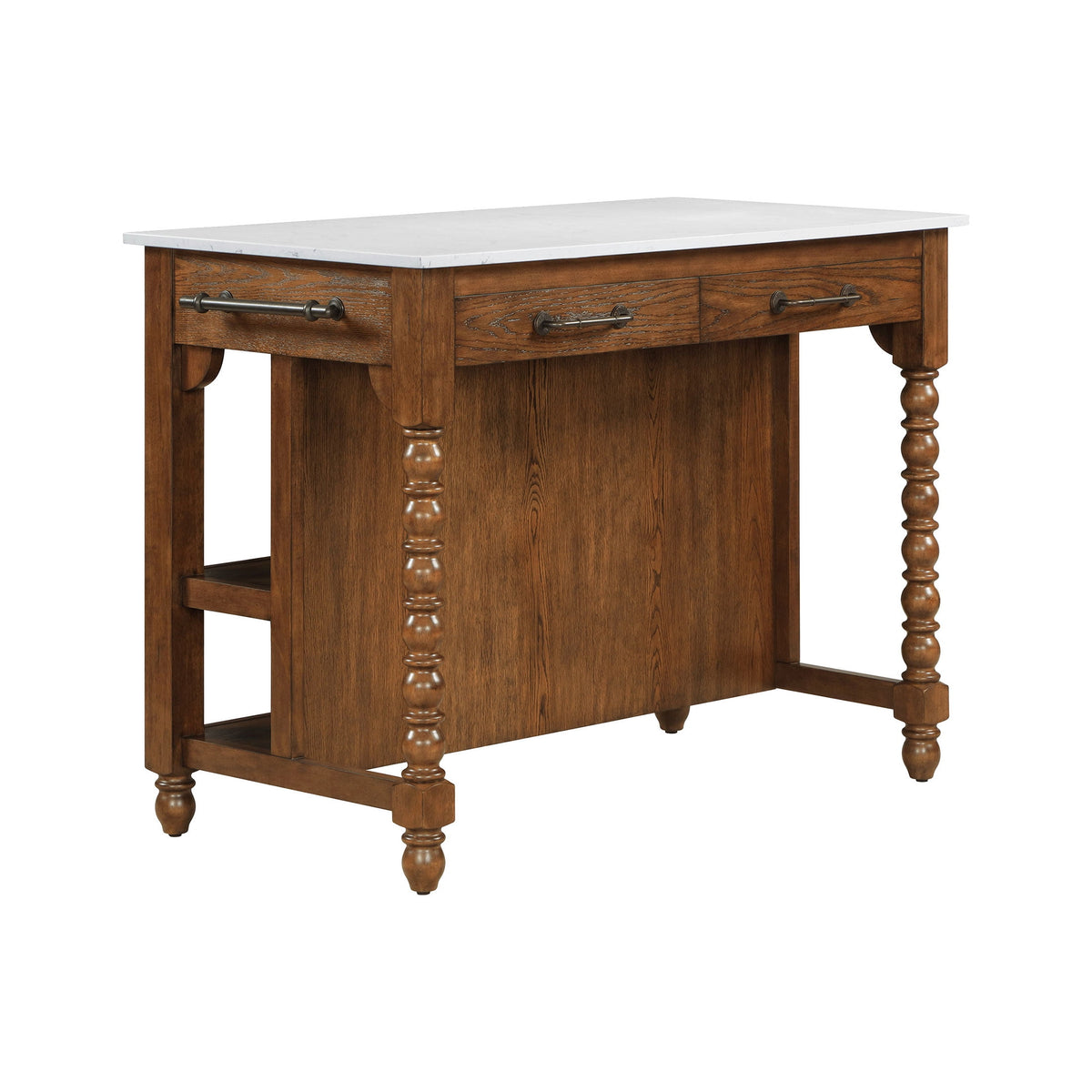 The Pioneer Woman Harper Kitchen Island with Drawers, Homestead Brown