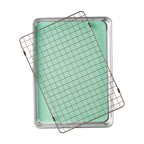 The Pioneer Woman Aluminum Sheet Pan Set with Wire Rack & Silicone Baking Mat, 3-Piece, 13"x18"