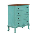 The Pioneer Woman 4-Drawer Dresser Made With Solid Wood Frame, Teal