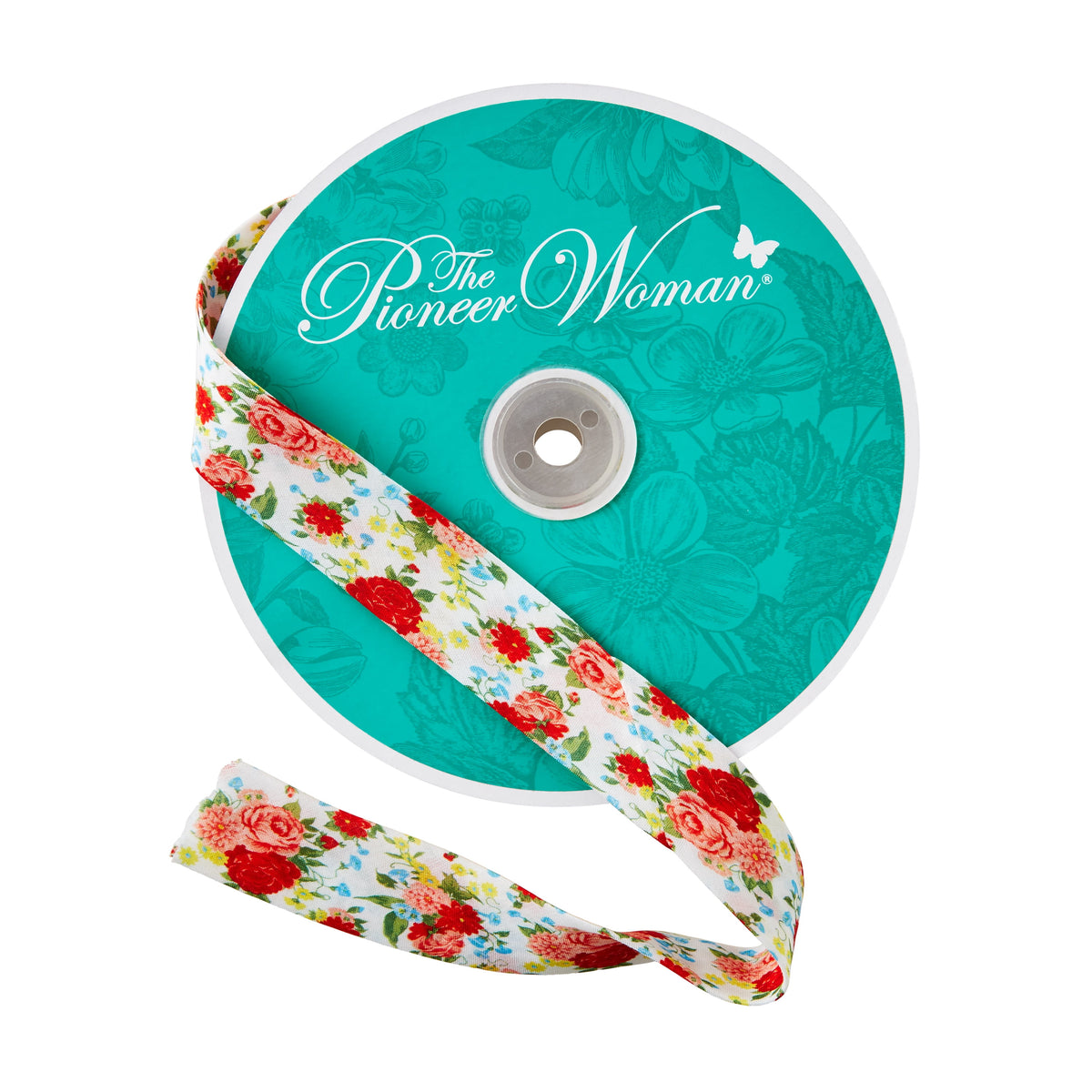 Cottage Bloom Sweet Rose Double Fold Cotton Quilt Binding Ribbon, 7/8" x 25 Yards