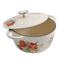 The Pioneer Woman Vintage Floral Enameled Cast Iron 3-Quart Dutch Oven