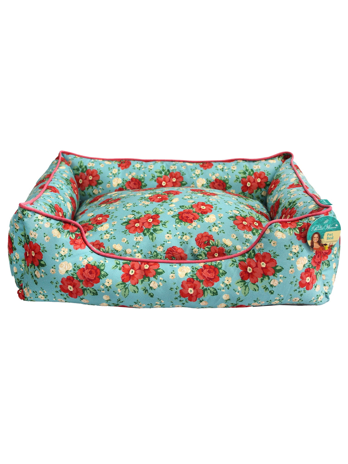 The Pioneer Woman Vintage Floral Medium Pet Bed, Multi-Color, 25" x 21"